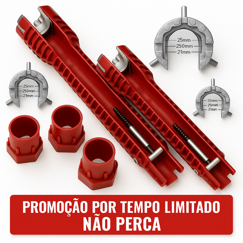Chave Inglesa Multifuncional 8 em 1 - Promoção 2 Unidades